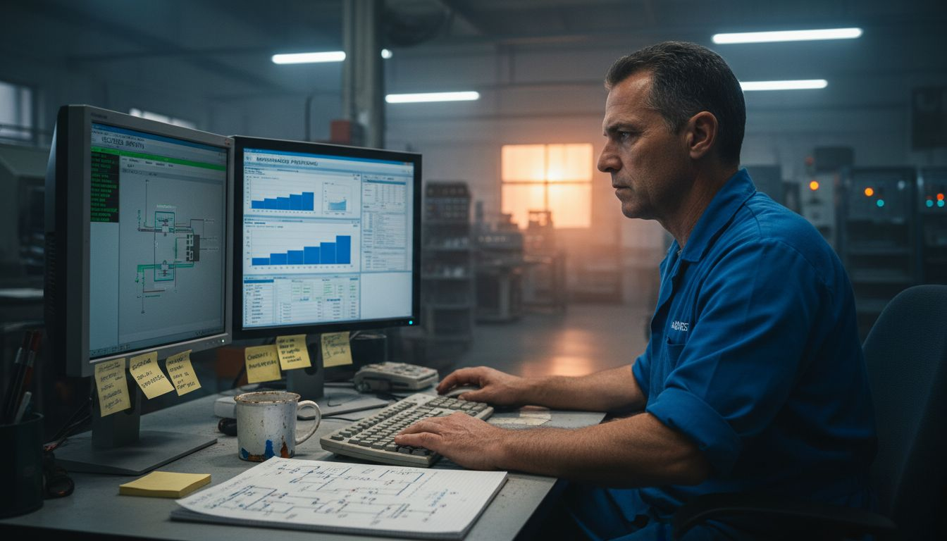 Tecnico impegnato nel controllo del software dedicato alla sicurezza