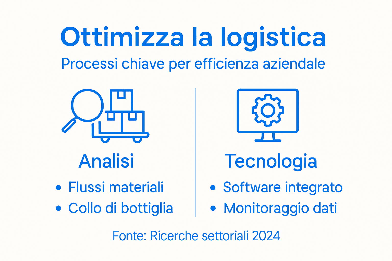 Infografica: i principali aspetti da considerare per ottimizzare la logistica aziendale