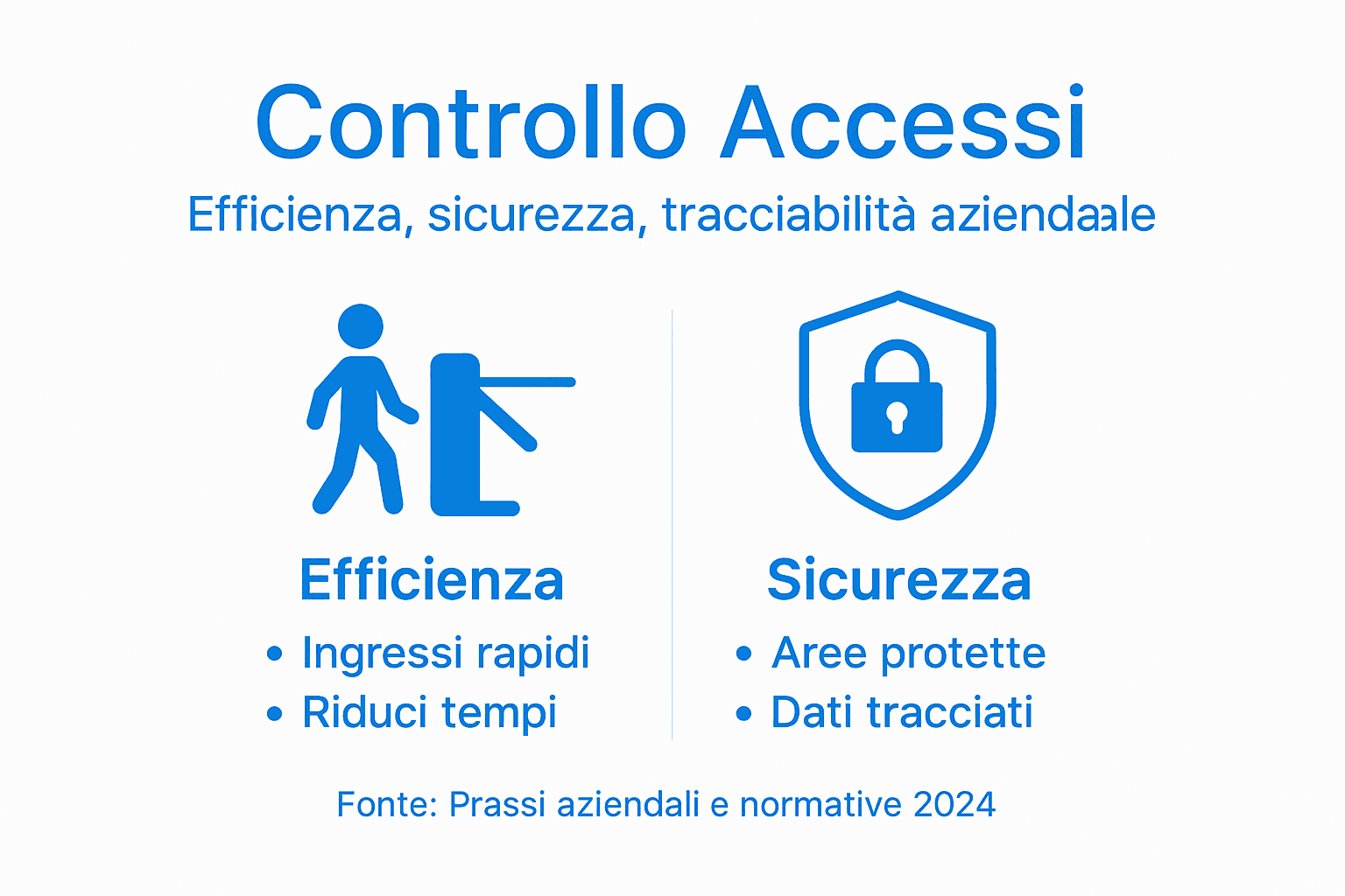 Infografica dedicata all’efficacia e alla sicurezza dei sistemi di controllo accessi