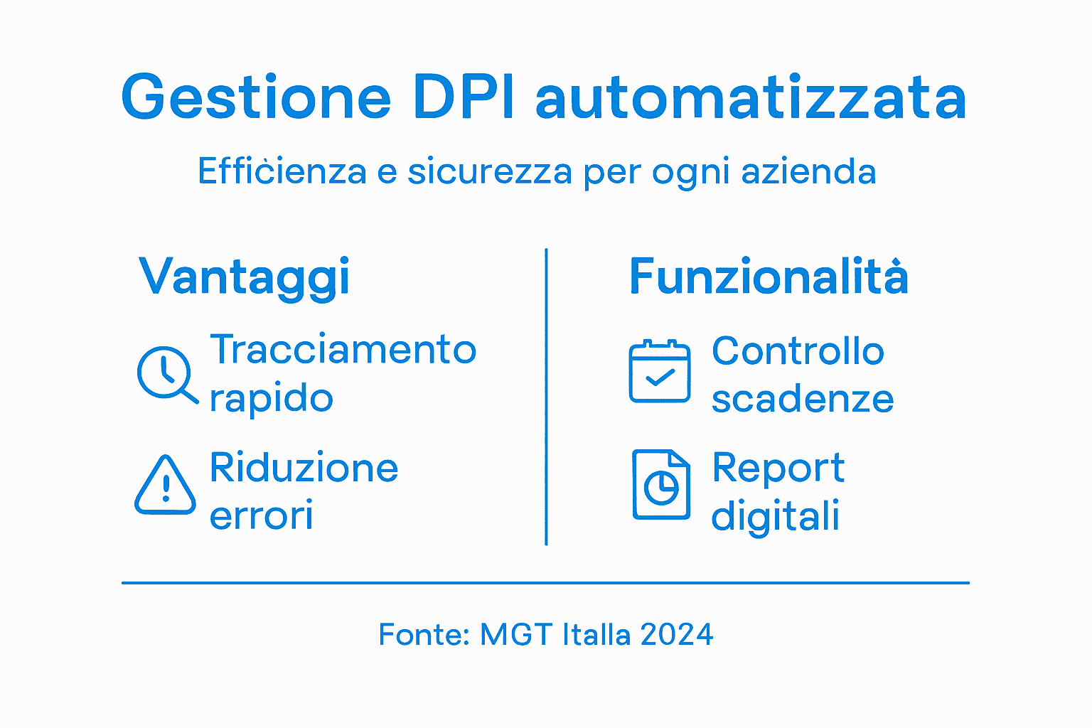 Infografica sulla gestione automatica dei dispositivi di protezione individuale