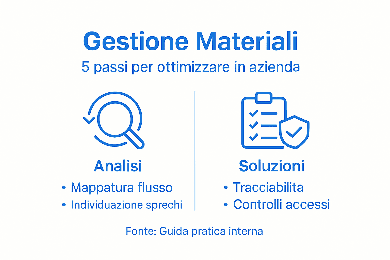 Infografica: come migliorare l’organizzazione e la gestione dei materiali