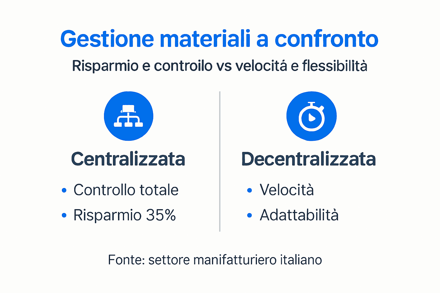 Infografica: confronto tra sistemi centralizzati e decentralizzati