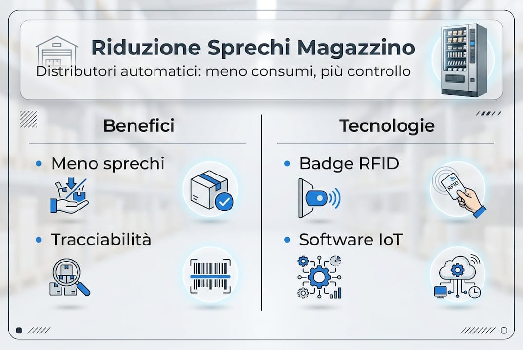 Infografica: come i distributori automatici aiutano a ridurre gli sprechi