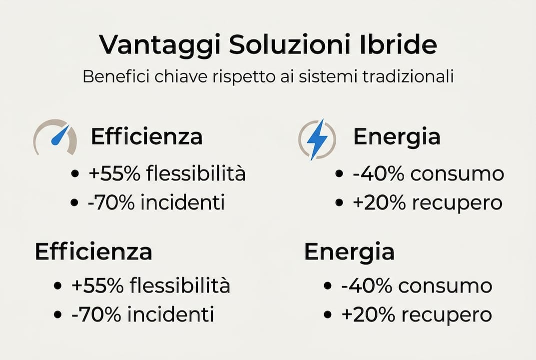 Infografica: i principali vantaggi delle soluzioni ibride