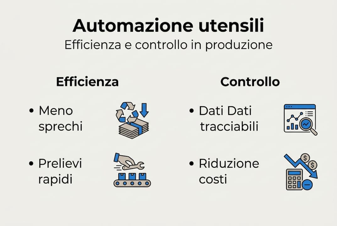 Infografica: come l’automazione degli utensili aumenta efficienza e vantaggi