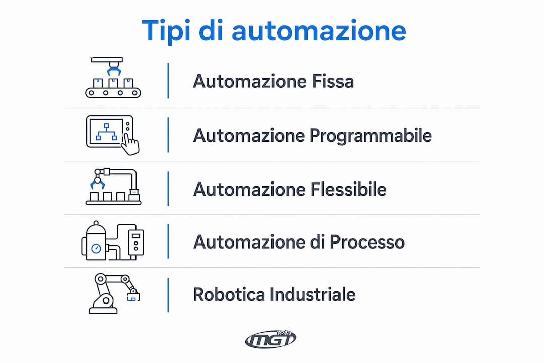 Scopri i principali sistemi di automazione industriale con questa infografica