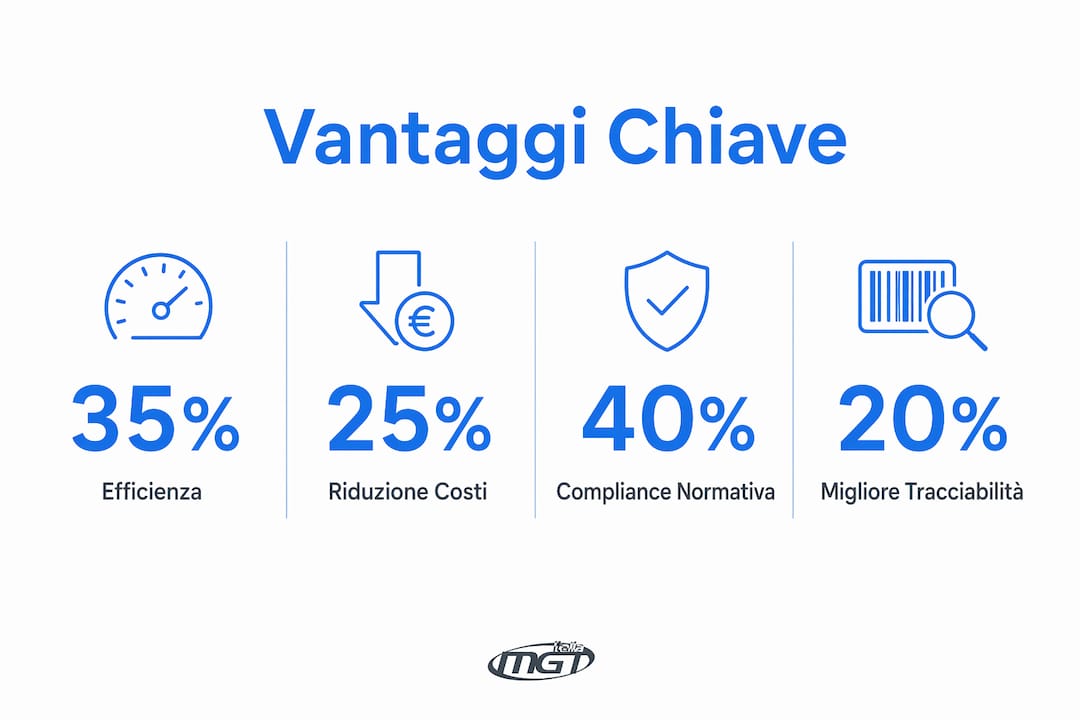 Questa infografica mette in evidenza i principali benefici offerti dai sistemi di controllo industriale.