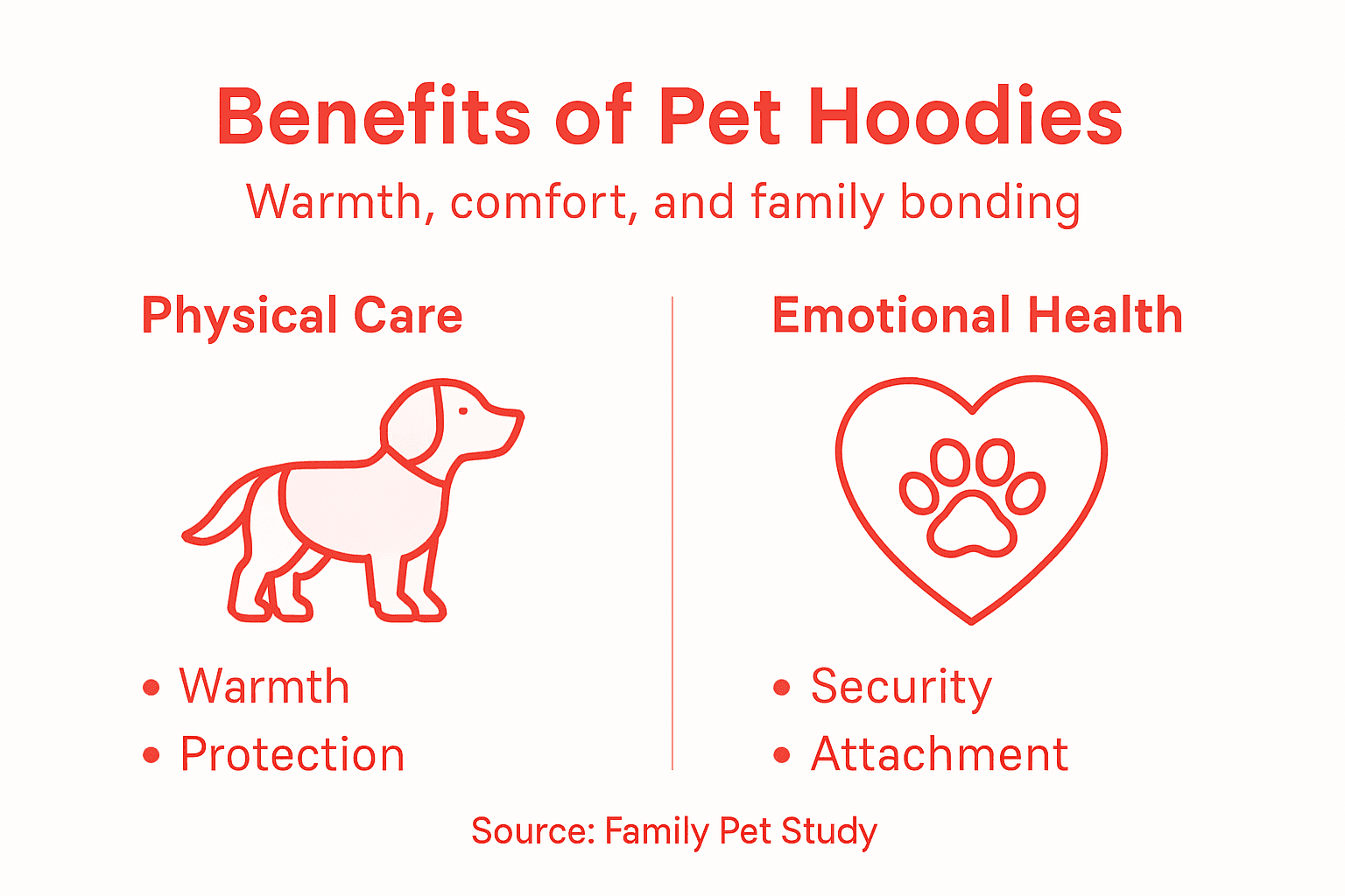 Infographic about pet hoodie benefits