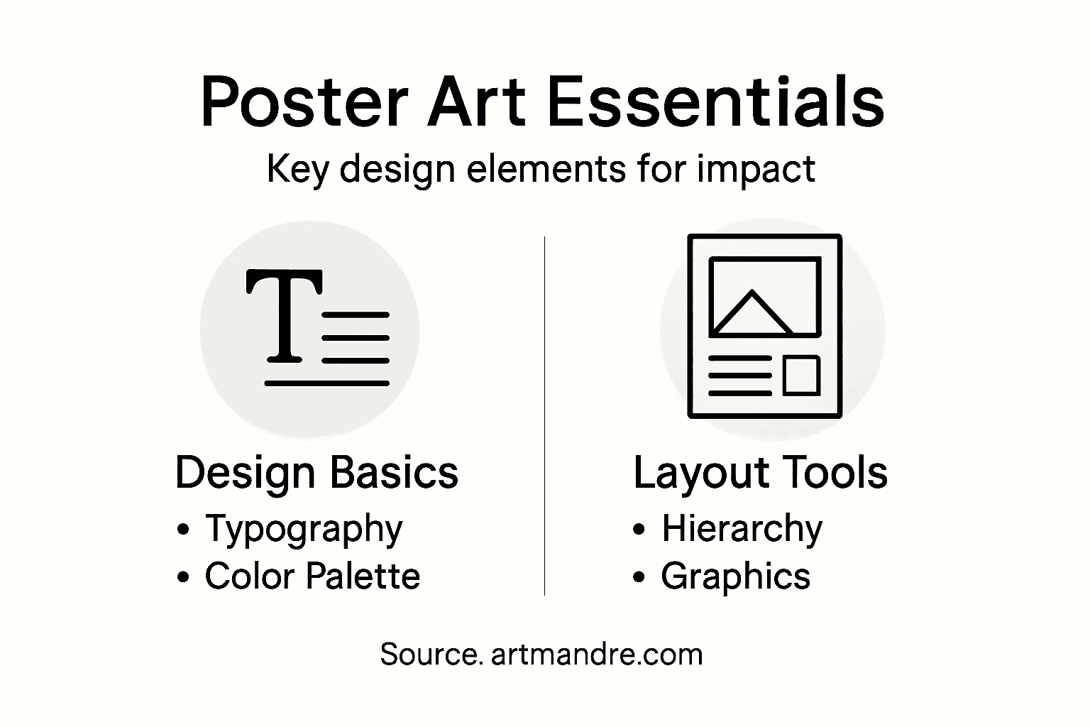 Infographic showing essential poster elements