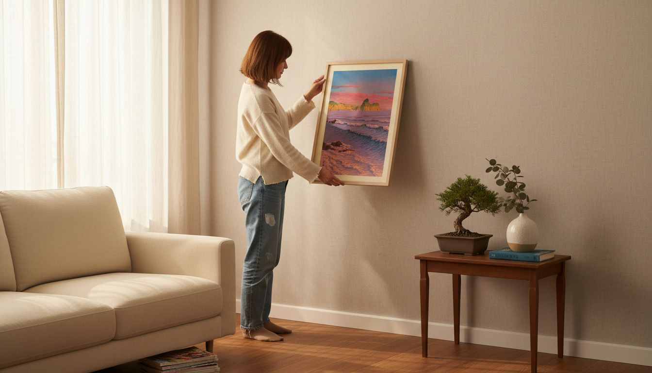 Arranging Japanese woodblock print in home décor