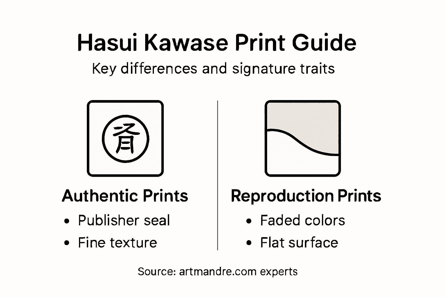 Infographic outlining print authenticity and traits