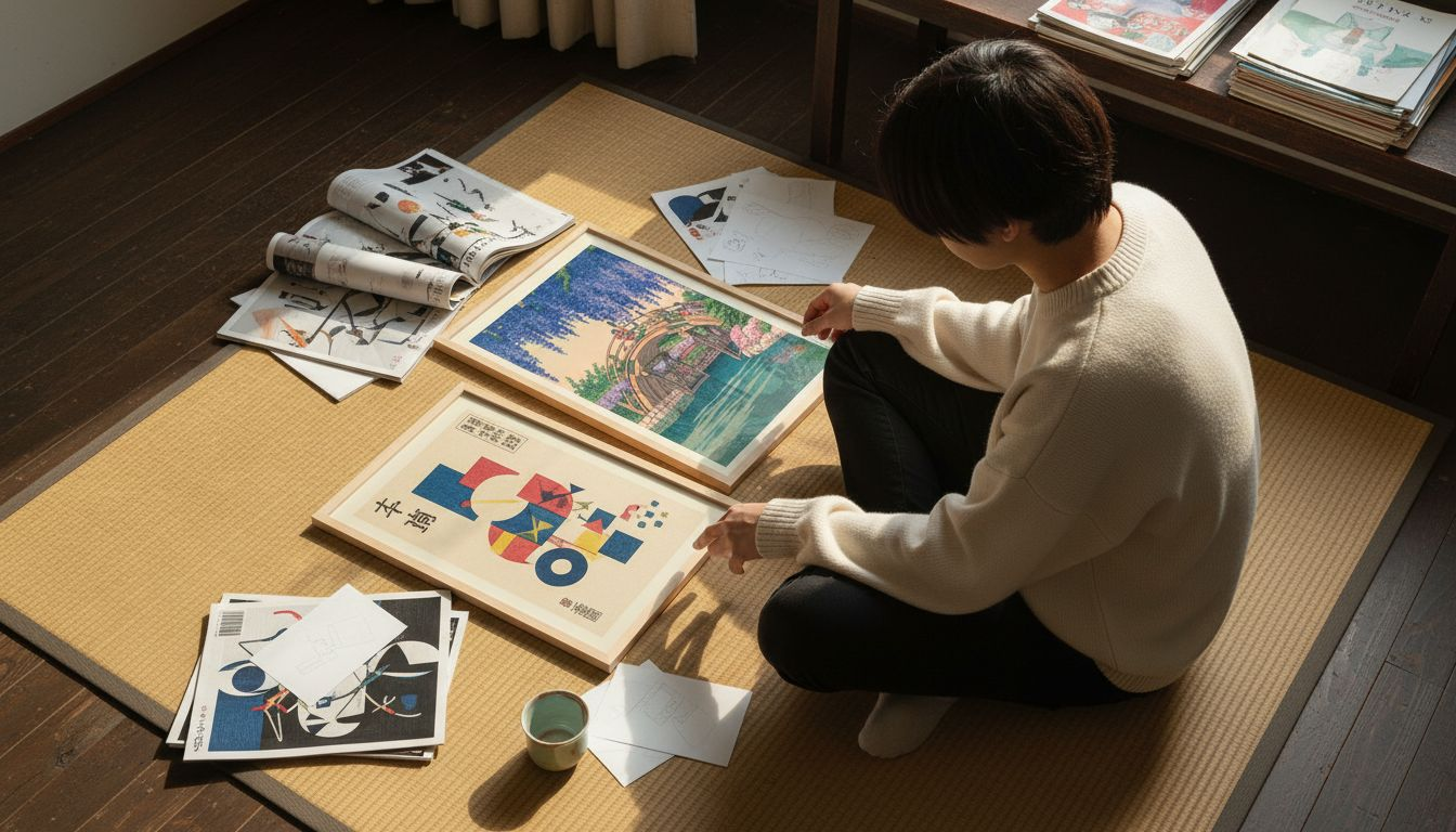 Artist compares Bauhaus and ukiyo-e prints