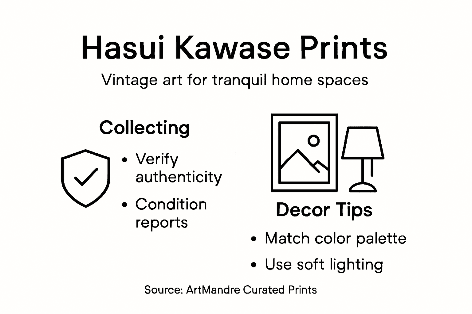Infographic on Kawase collecting and decor tips