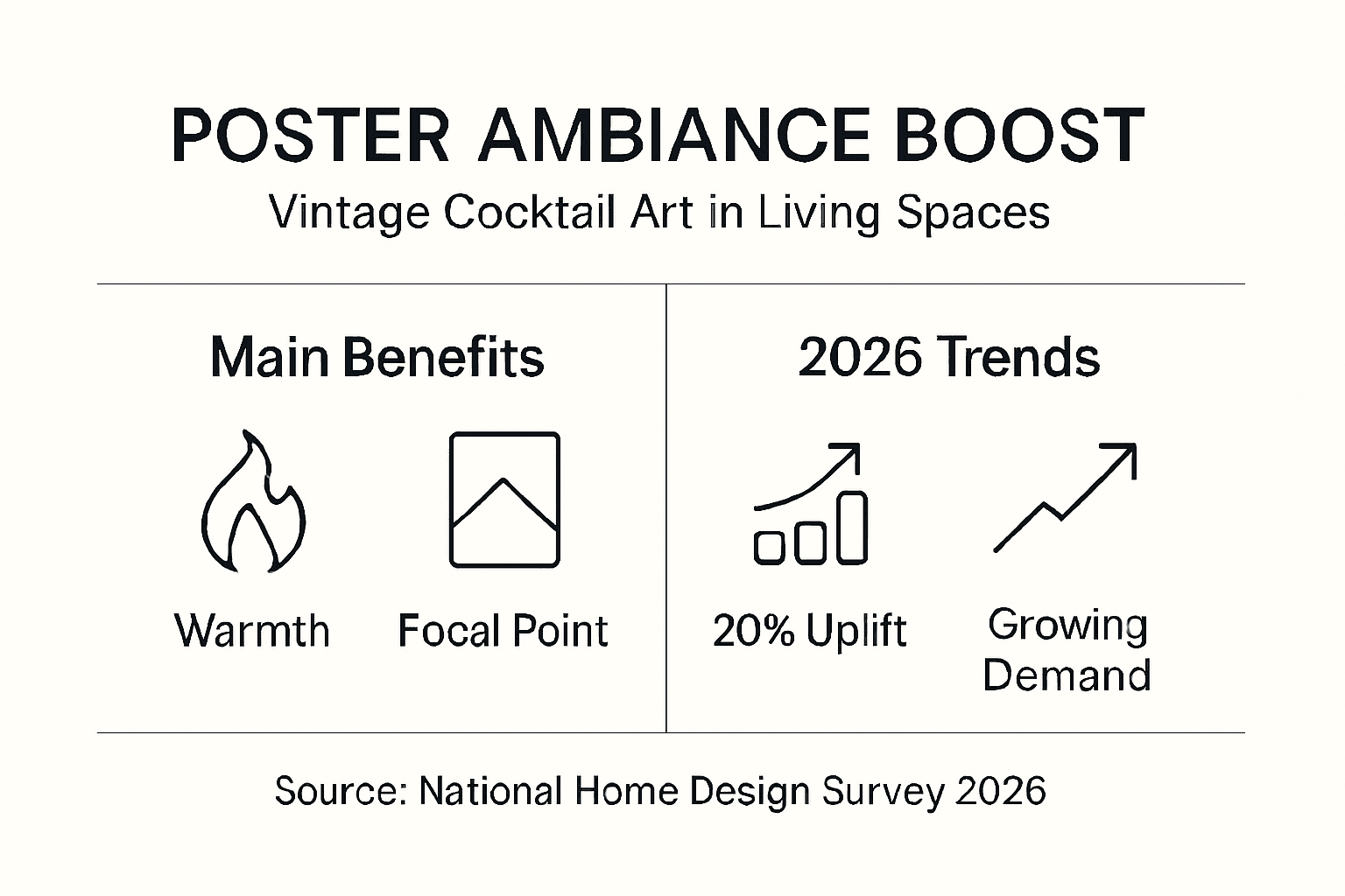 Infographic showing poster ambiance impact
