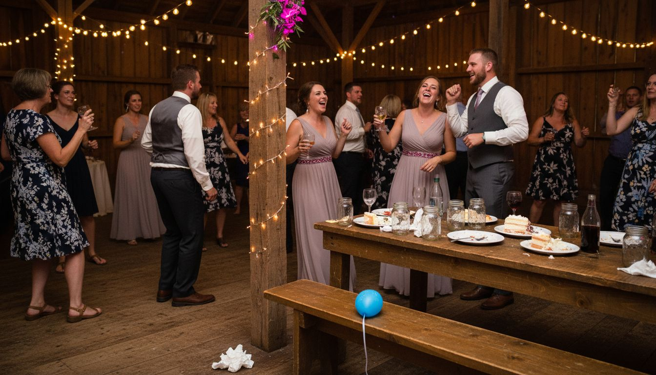 Texas wedding guests dancing at reception