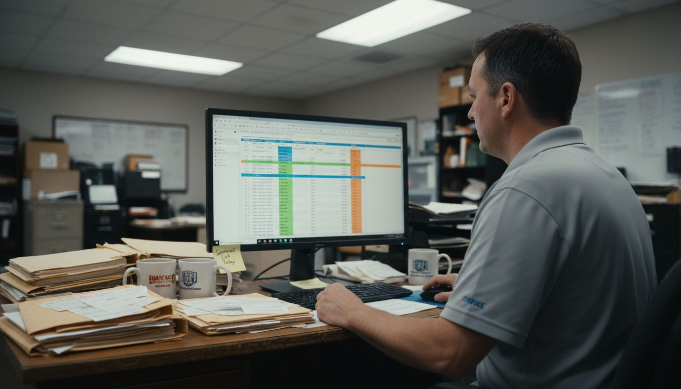 Administrator segments HVAC customer spreadsheet