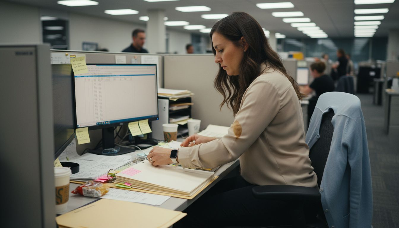Manager organizing customer segmentation folders