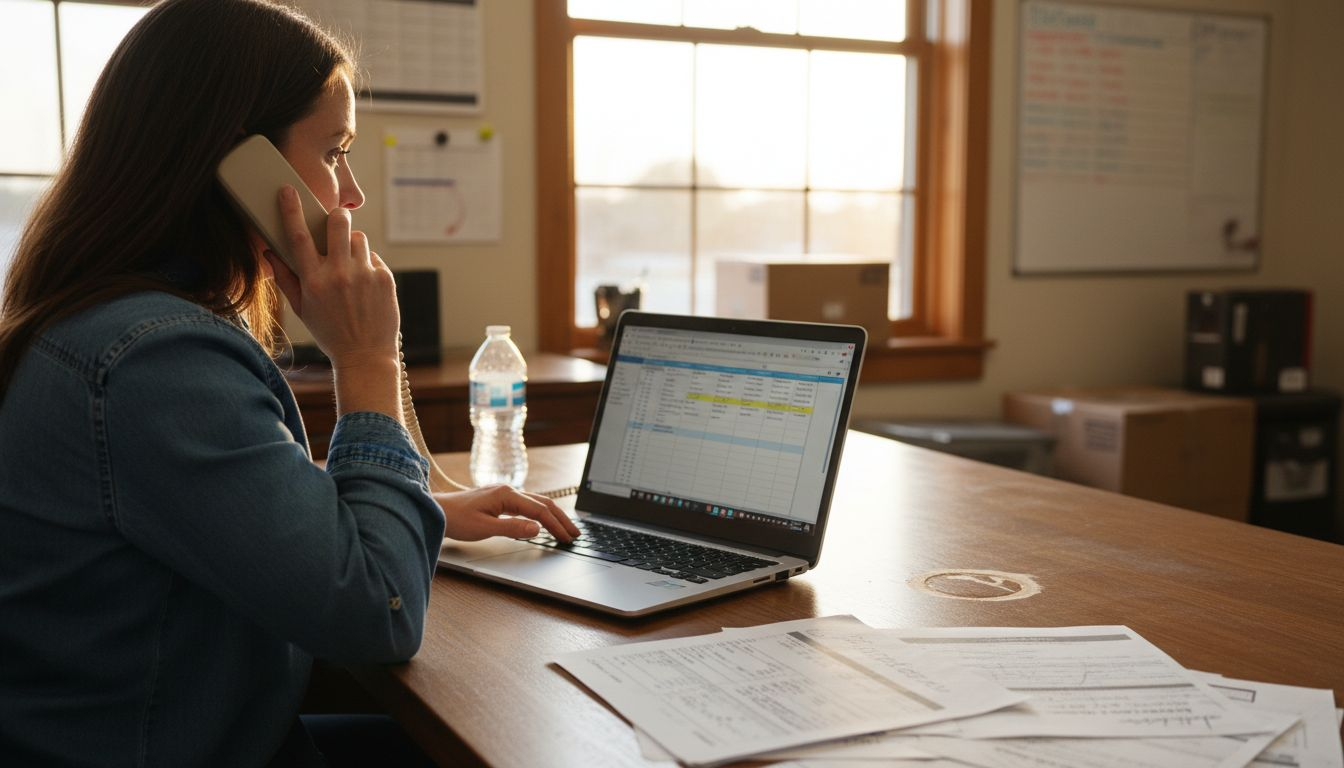 Dispatcher schedules HVAC emergency job bookings