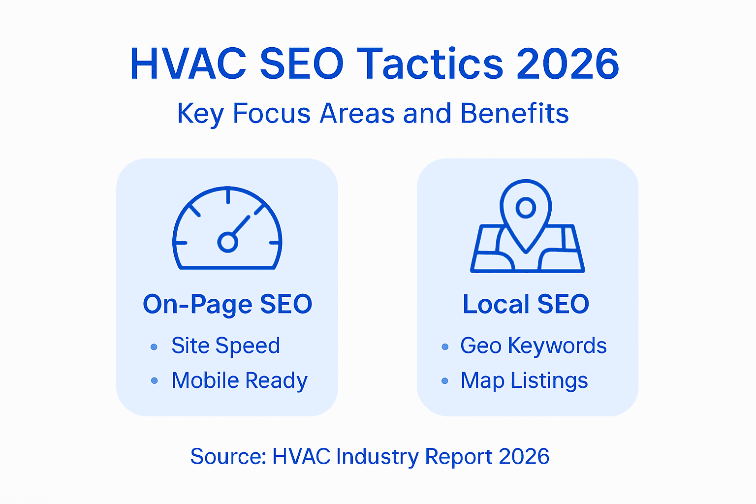 Infographic on HVAC SEO tactics for 2026