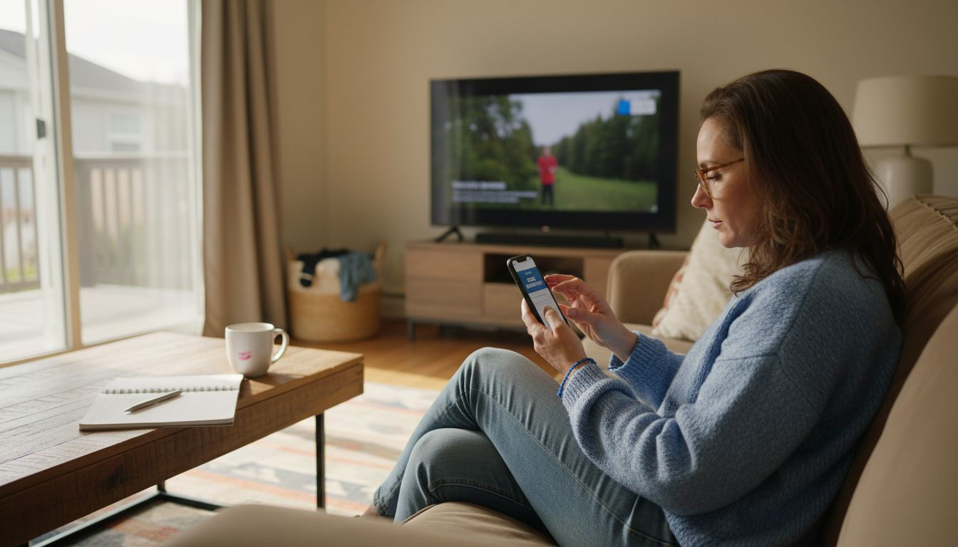 Homeowner books service online from sofa