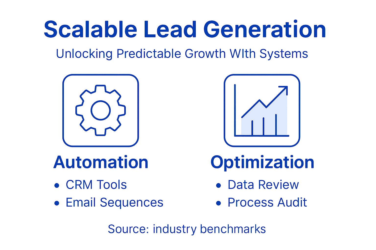 Infographic of scalable lead generation system
