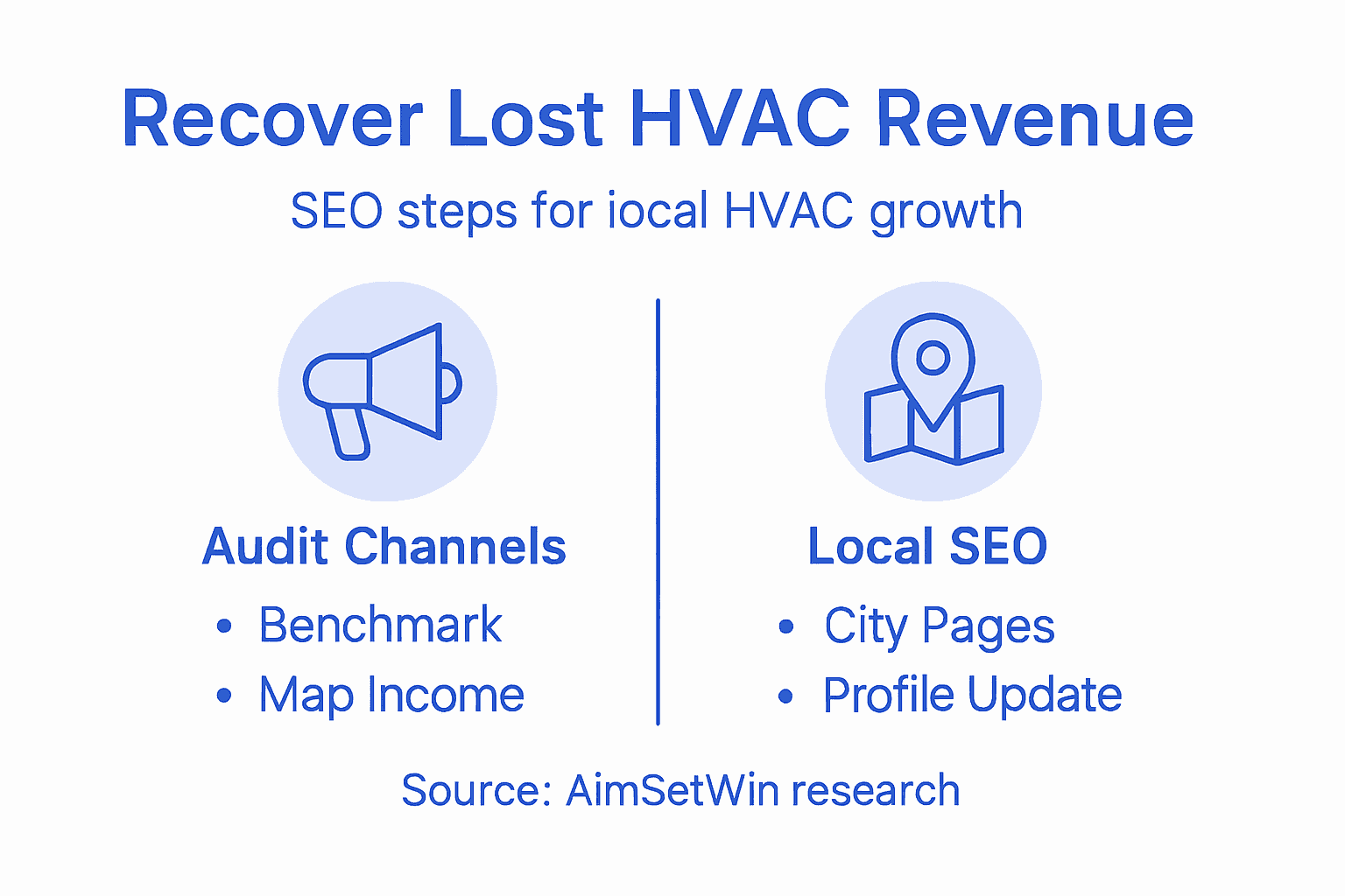Infographic showing HVAC SEO recovery steps