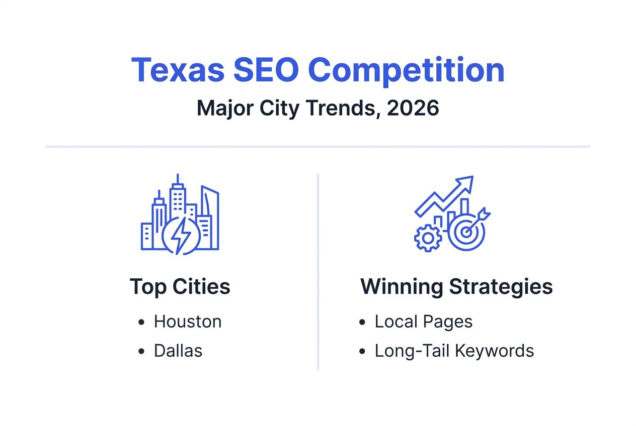 Infographic overview of Texas electrician SEO market