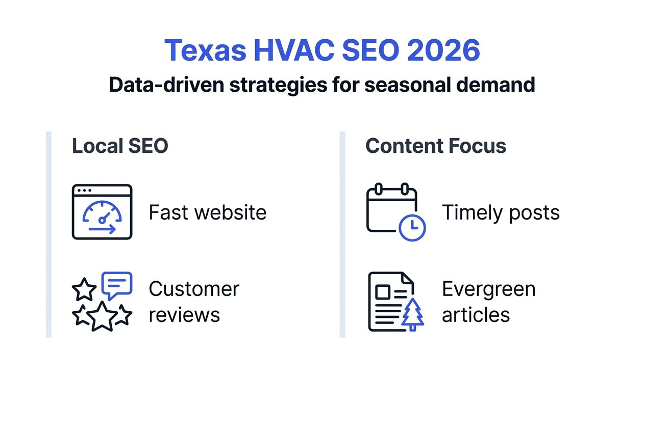 Infographic Texas HVAC SEO strategies 2026