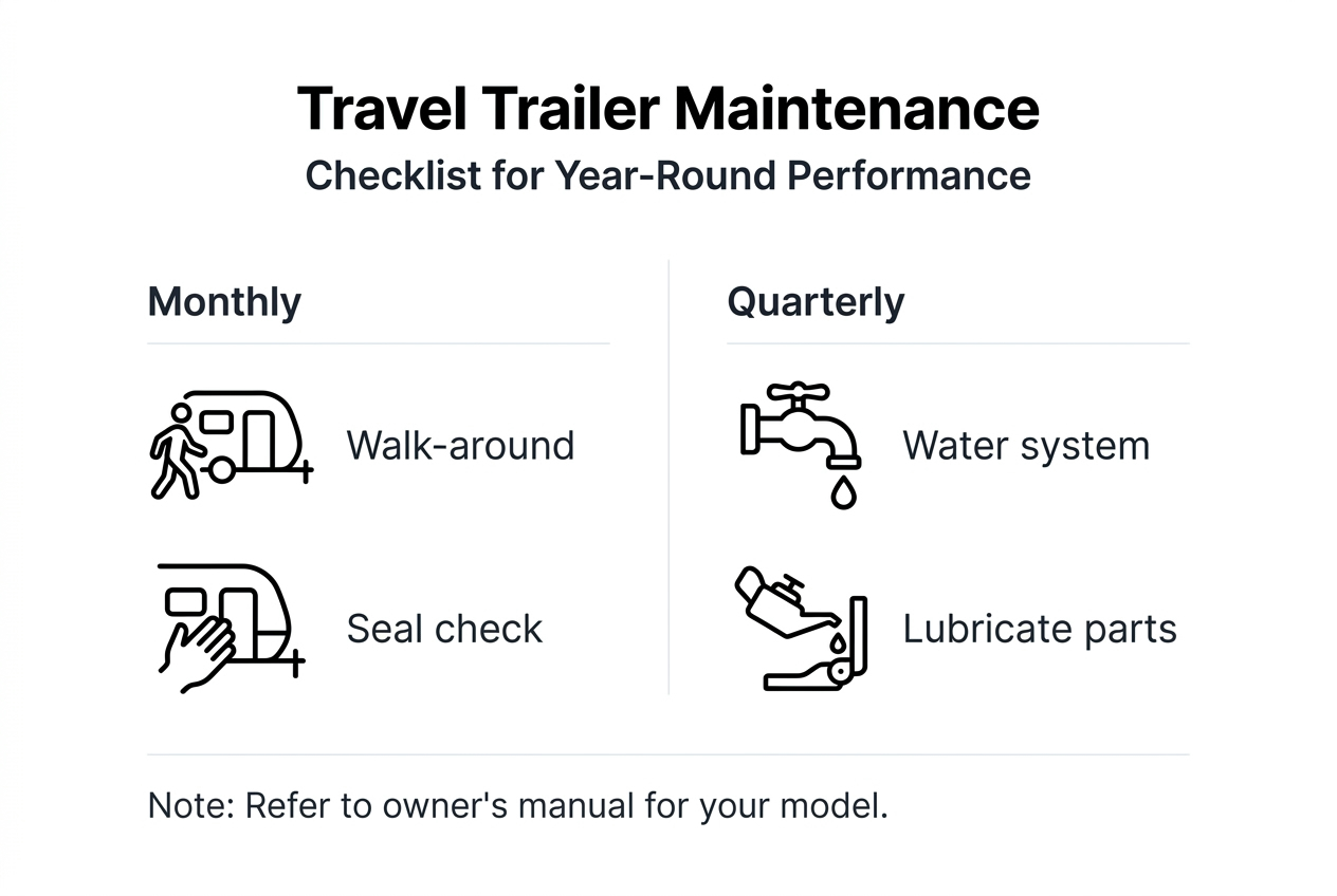 Infographic showing trailer maintenance schedule