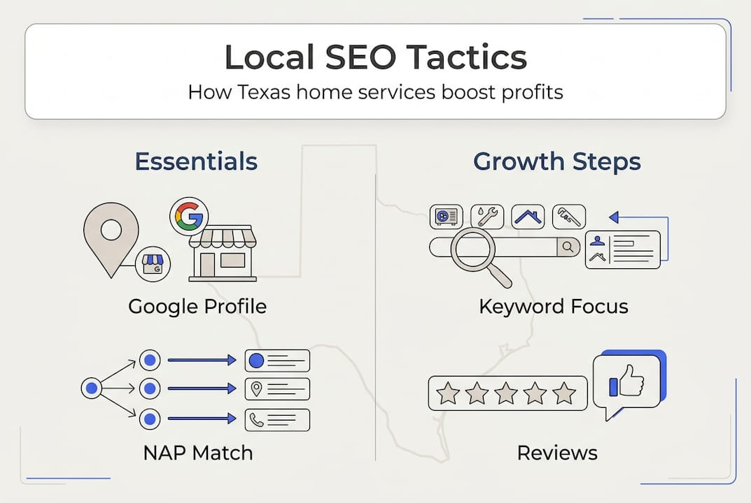 Infographic: local SEO tactics for Texas services
