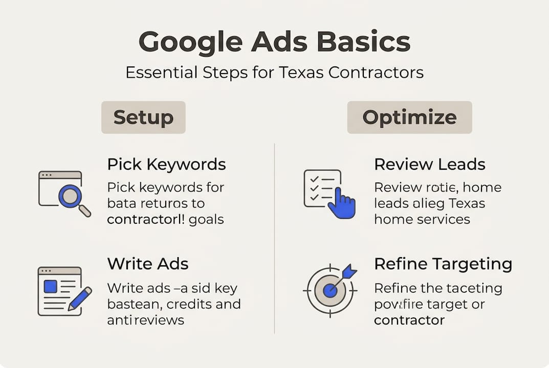 Infographic Google Ads steps for service pros