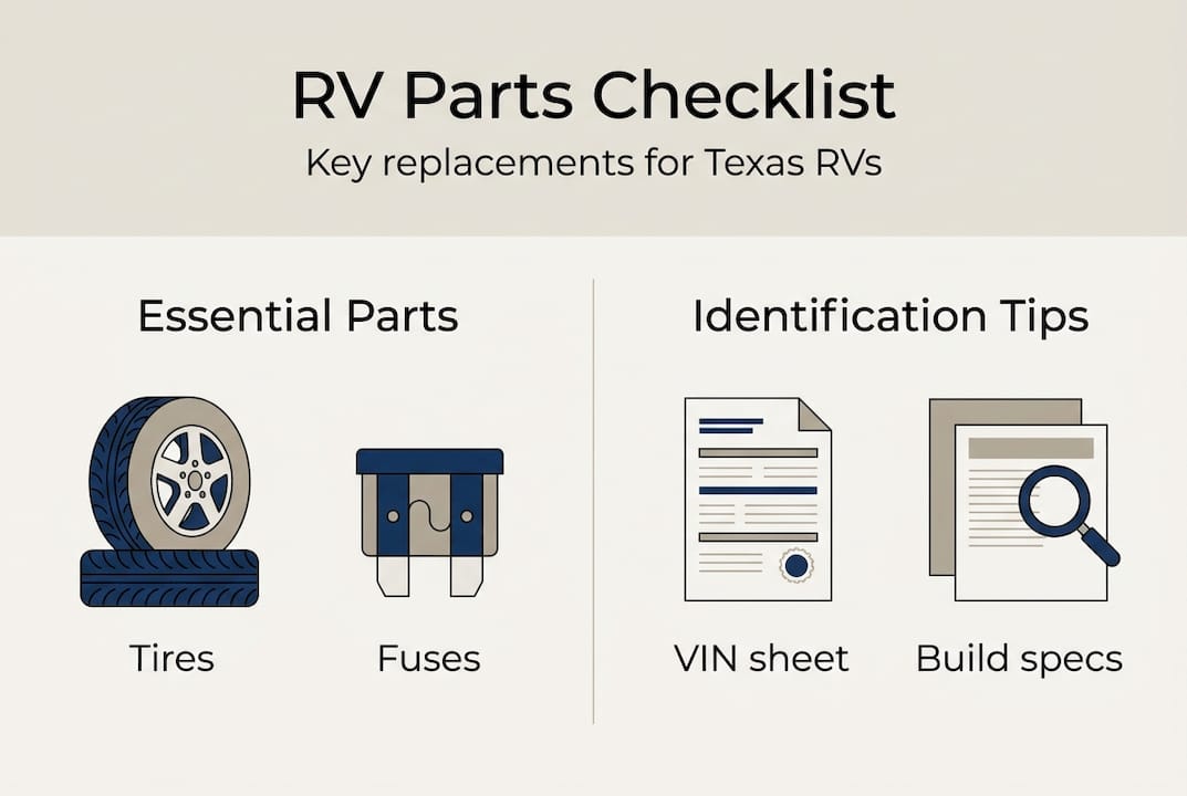 Infographic RV parts checklist and tips