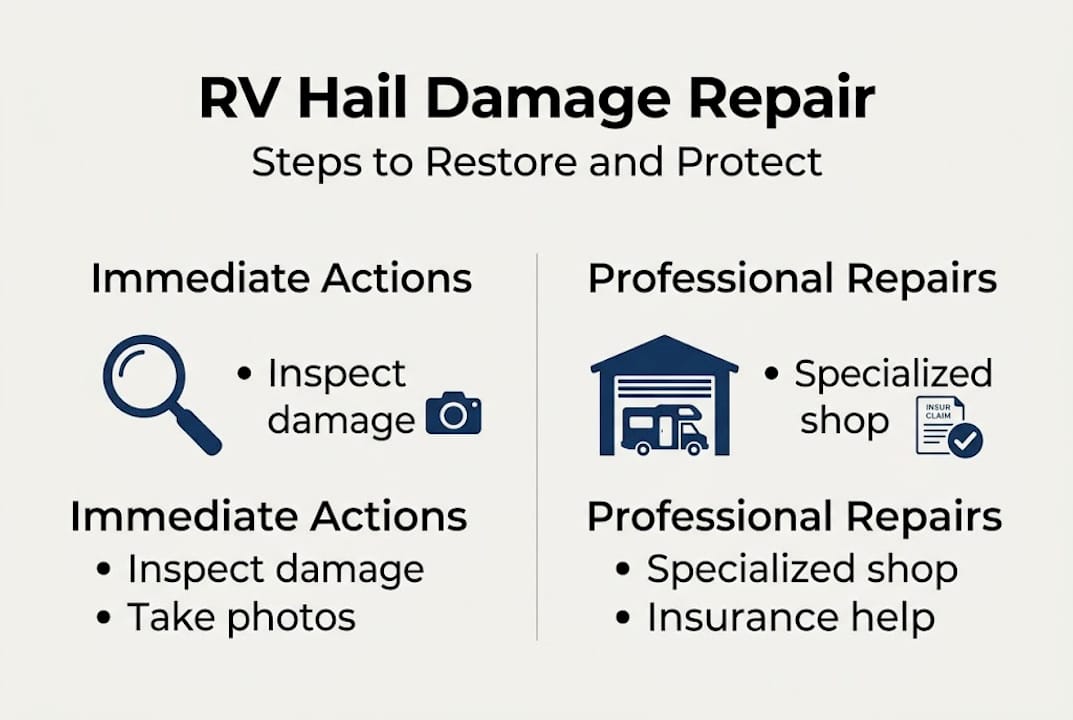 Infographic showing RV hail repair process