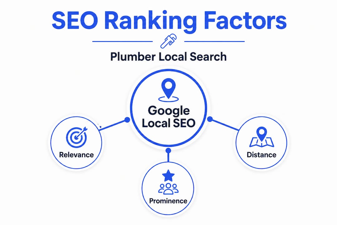 Hierarchy chart of plumber SEO ranking factors