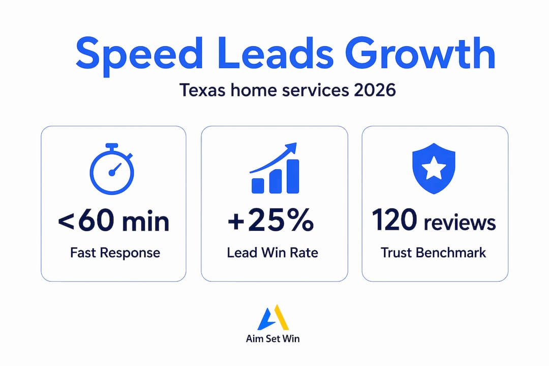 Infographic showing speed-to-lead stats for Texas business
