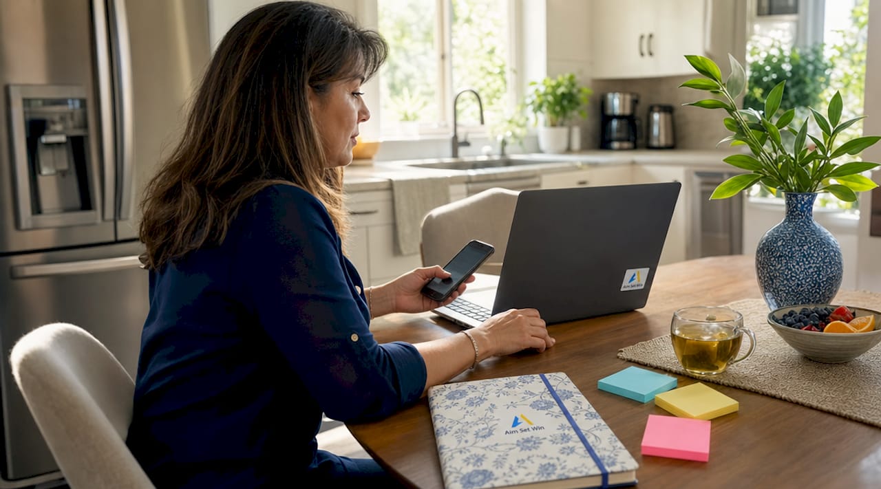 Woman managing email re-engagement sequence on laptop