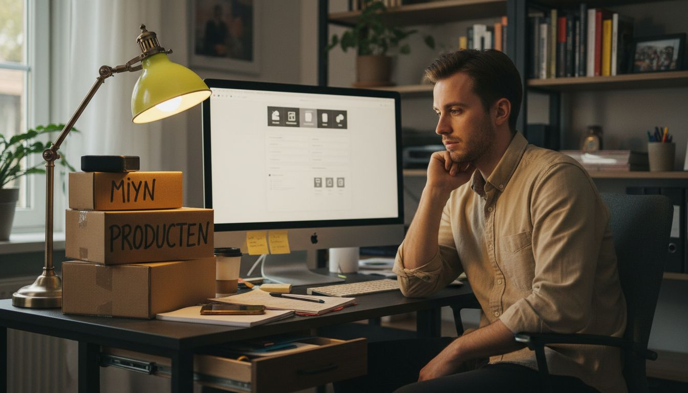 Man bekijkt productinformatie nauwkeurig om zijn merk officieel te kunnen registreren.