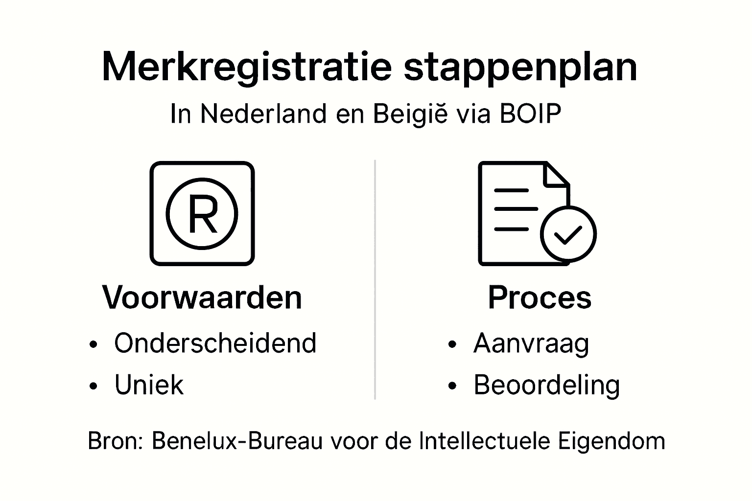 Overzichtelijke infographic: het stappenplan voor het registreren van je merk