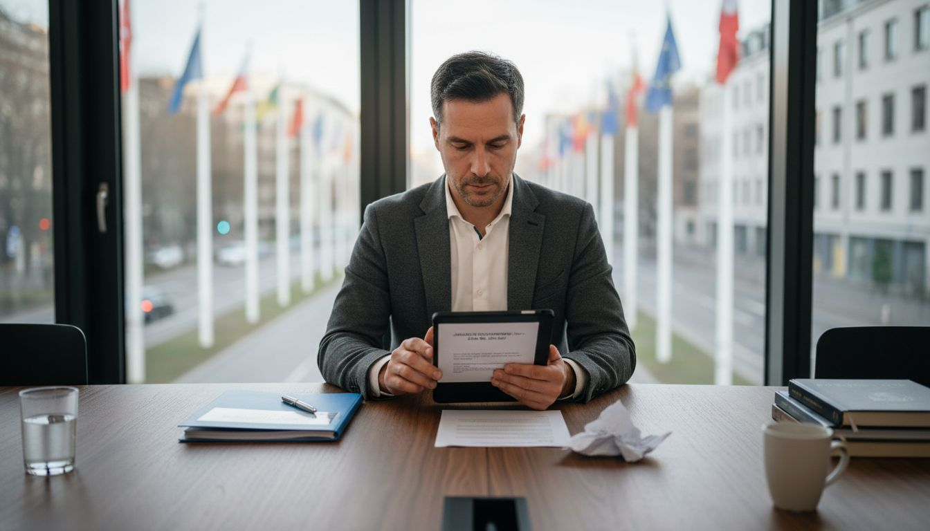 Vergaderruimte met informatie over regionale merkregistratie