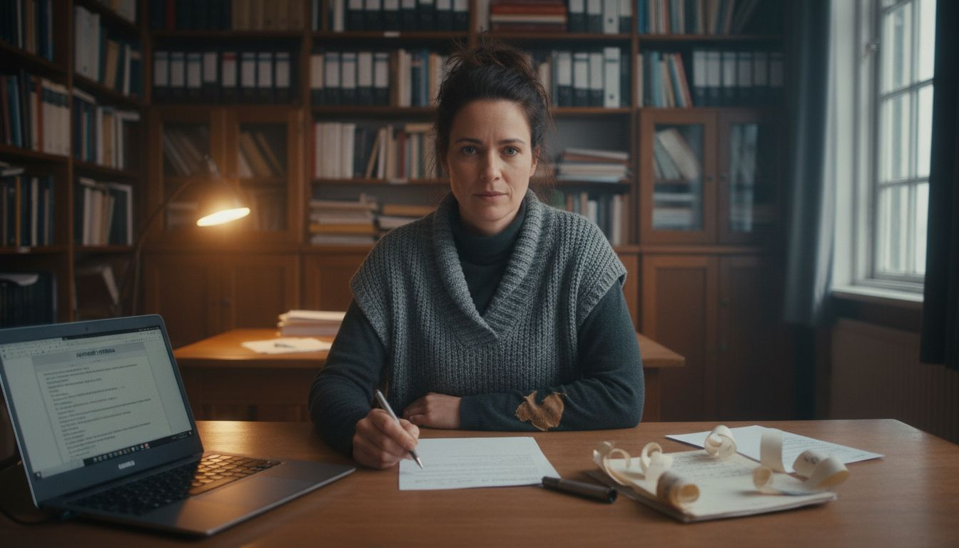 Jurist buigt zich over beoordeling van een woordmerk op kantoor