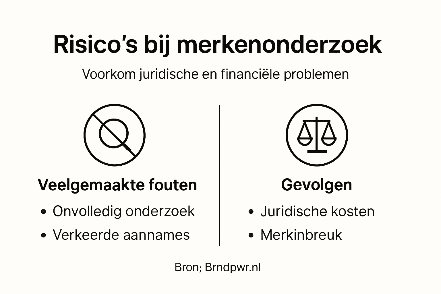 Infographic: veelgemaakte fouten en risico’s bij merkenonderzoek