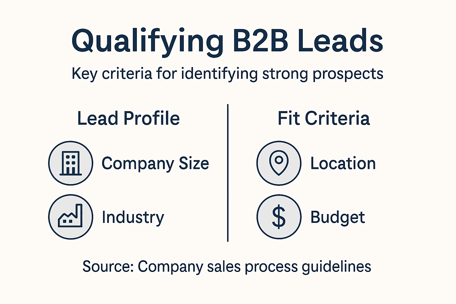 Infographic on B2B lead qualification criteria