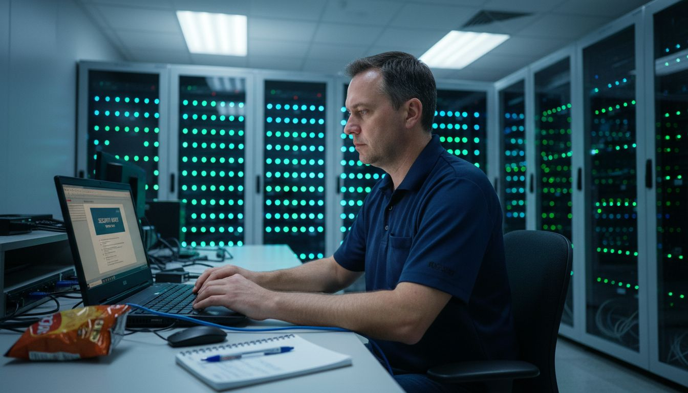 IT manager checks B2B data compliance