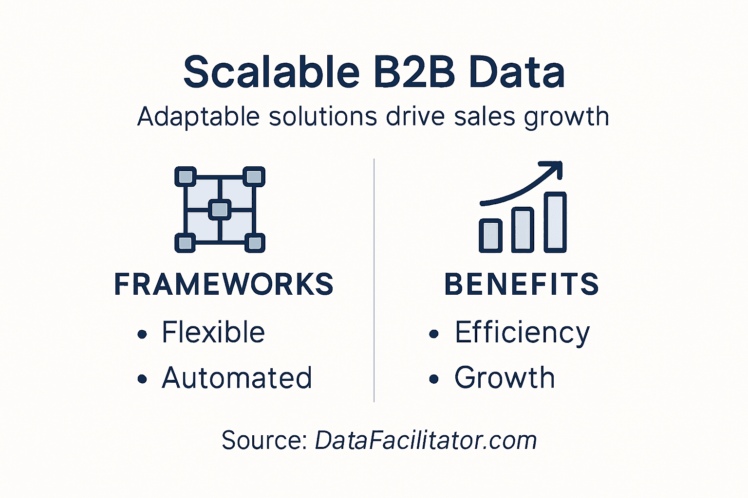 Infographic about scalable B2B data benefits