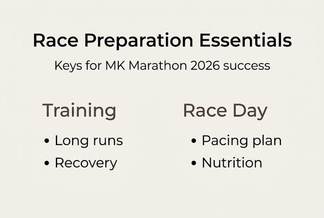 Infographic race preparation essentials overview