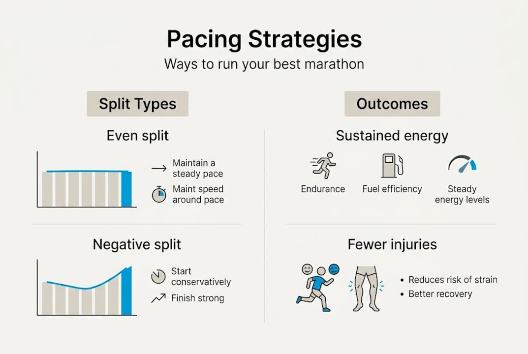 Infographic showing pacing strategies and outcomes