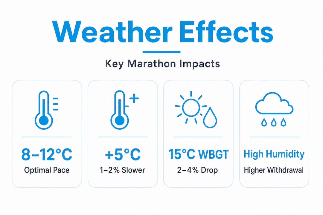 Infographic highlights key weather impacts on marathon