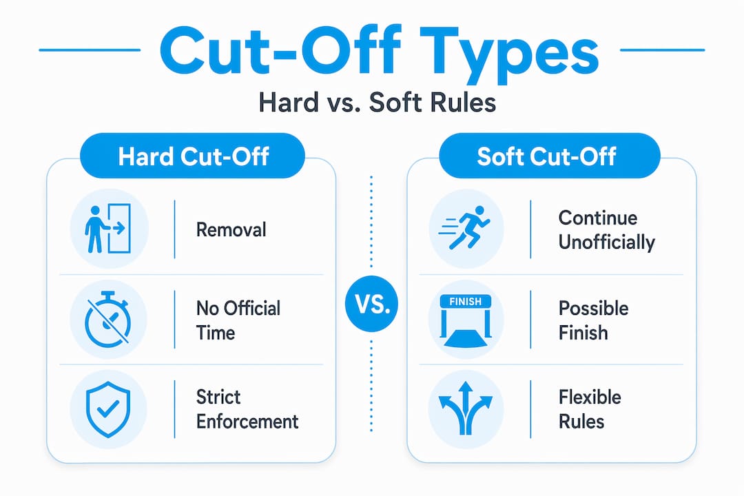 Infographic contrasting hard and soft cut-off types