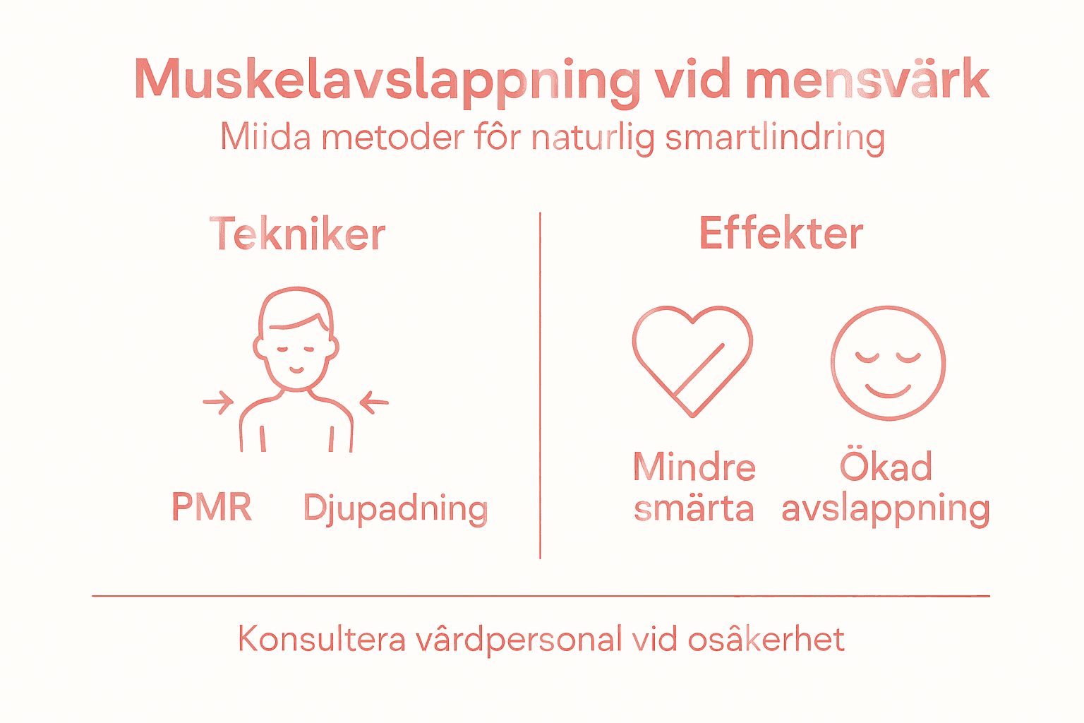 Infografik över metoder för muskelavslappning