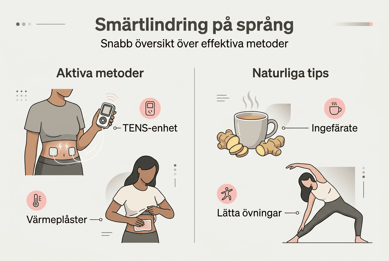 Illustration: Smarta sätt att lindra mensvärk